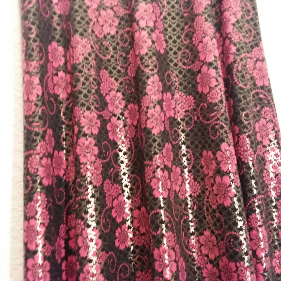 SALE! NWOT!! LULAROE EXTREME SHEEN GOLD SHIMMER MAXI SKIRT - Picture 9 of 11